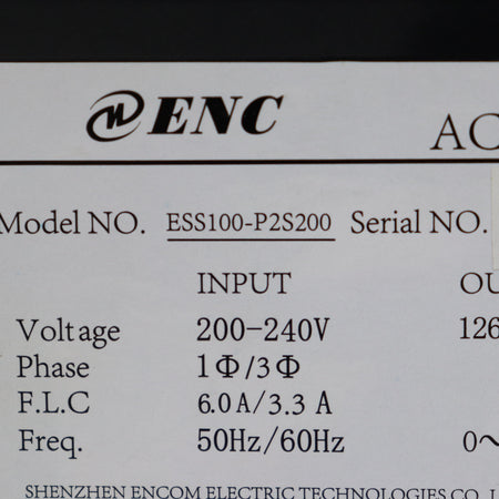 ENC ESS100-P2S200 servo driver - Rockss Automation