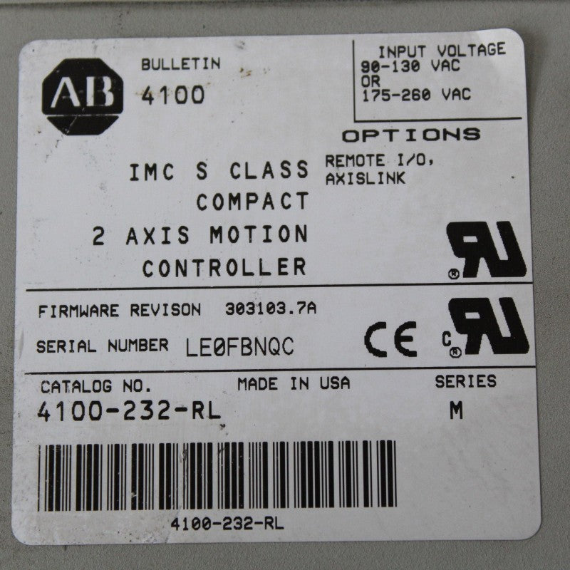 Allen Bradley 4100-232-R軸運動控制器