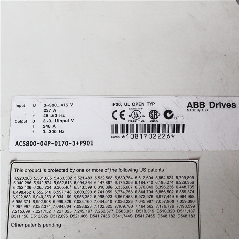 ABB ACS800-04P-0170-3+P901變頻器