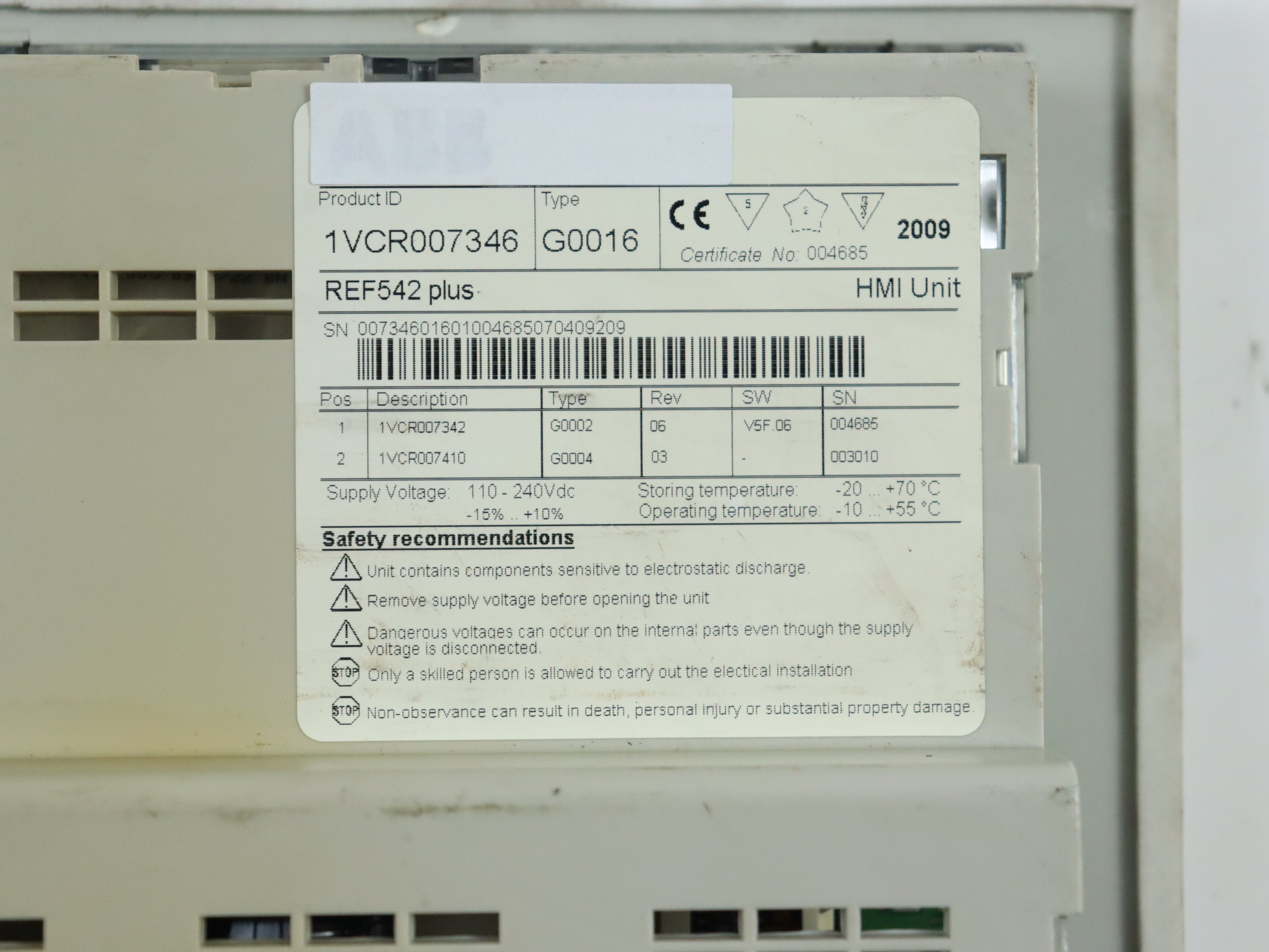 ABB 1VCR007346 Controller