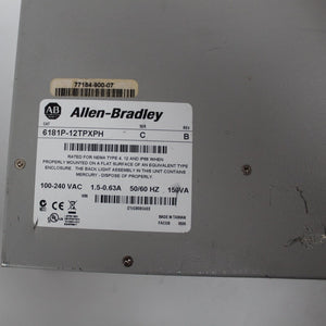 Allen Bradley 6181P-12TPXPH Computers Operator Interfaces Panel