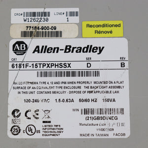 Allen-Bradley 6181F-15TPXPHSSX Touch Screen