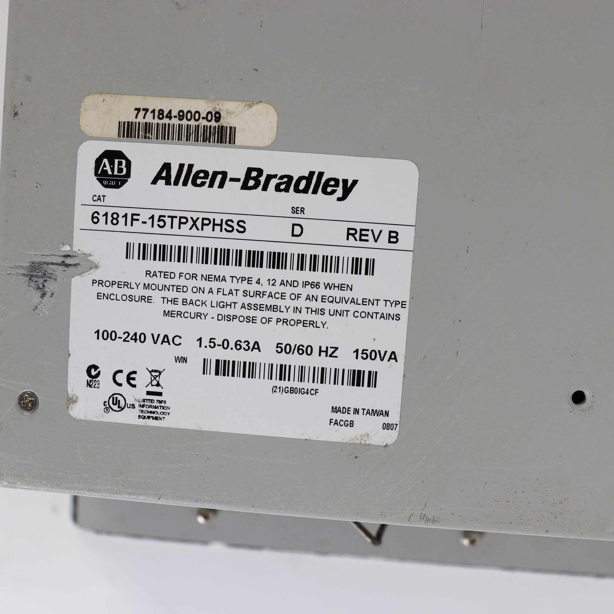 Allen-Bradley 6181F-15TPXPHSS觸控螢幕