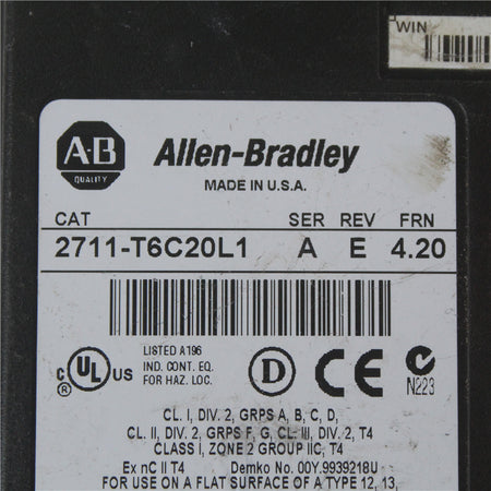 Allen-Bradley 2711-T6C20L1 Touch Screen - Rockss Automation