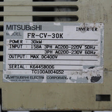 將圖片載入圖庫檢視器 Mitsubishi FR-CV-30K Inverter 30kW Input 200/230V