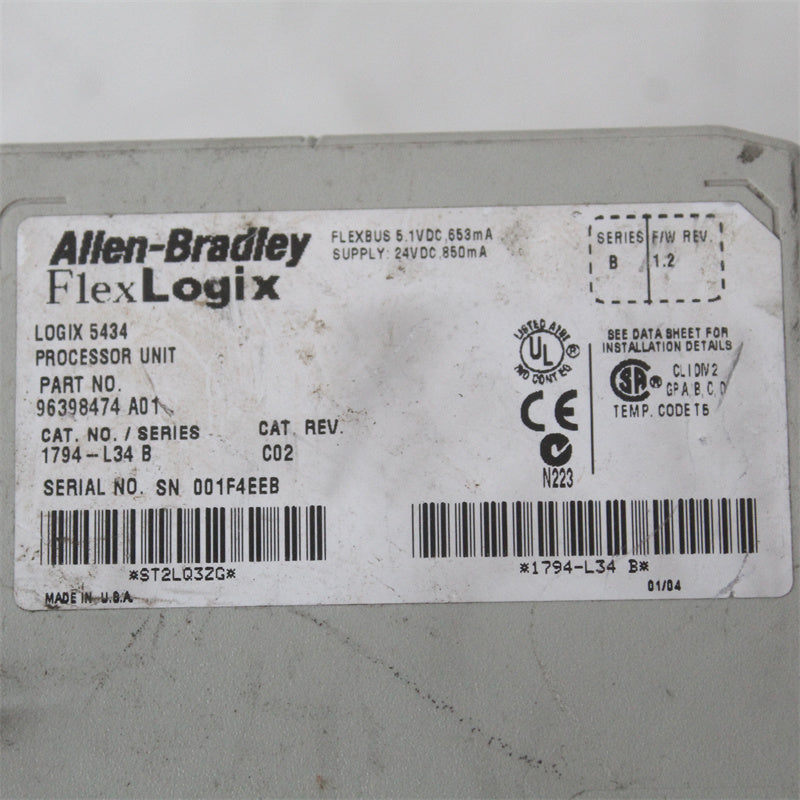 Allen-Bradley 1794-L34 FlexLogix 處理器單元