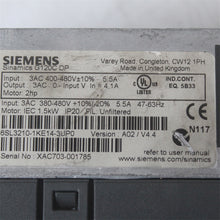 Load image into Gallery viewer, SIEMENS 6SL3210-1KE14-3UP0 Inverter