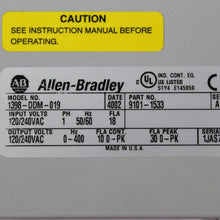 將圖片載入圖庫檢視器 Allen Bradley 1398-DDM-019 Ultra 100 AC Servo Drive