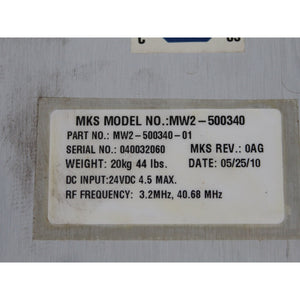 MKS MW2-500340 Power matching unit