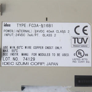 IDEC FC3A-N16B1 DC Input Module