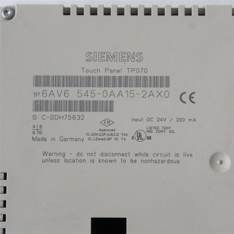 西門子 6AV6545-0AA15-2AX0 觸控螢幕