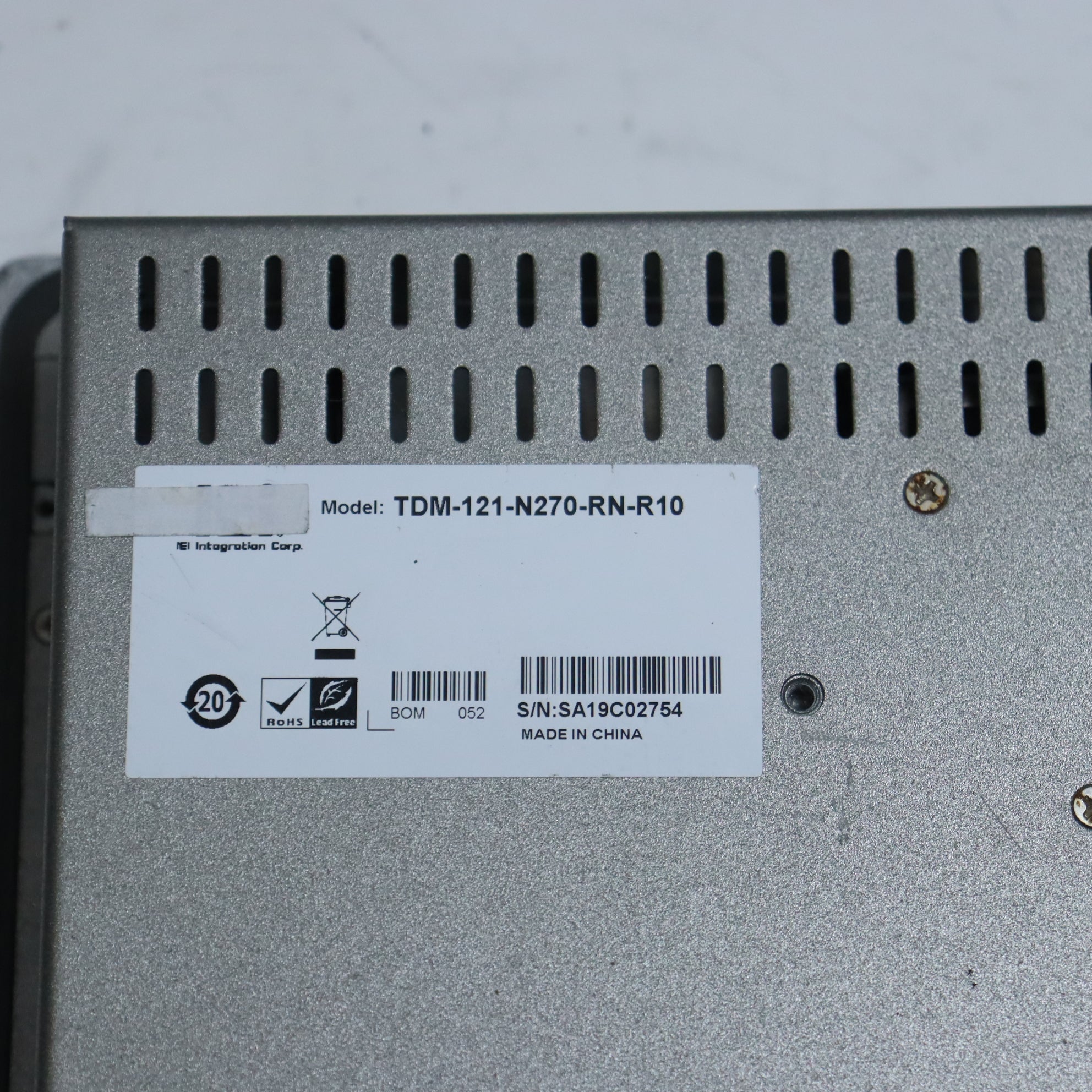 IEI TDM-121-N270-RN-R10 觸控螢幕