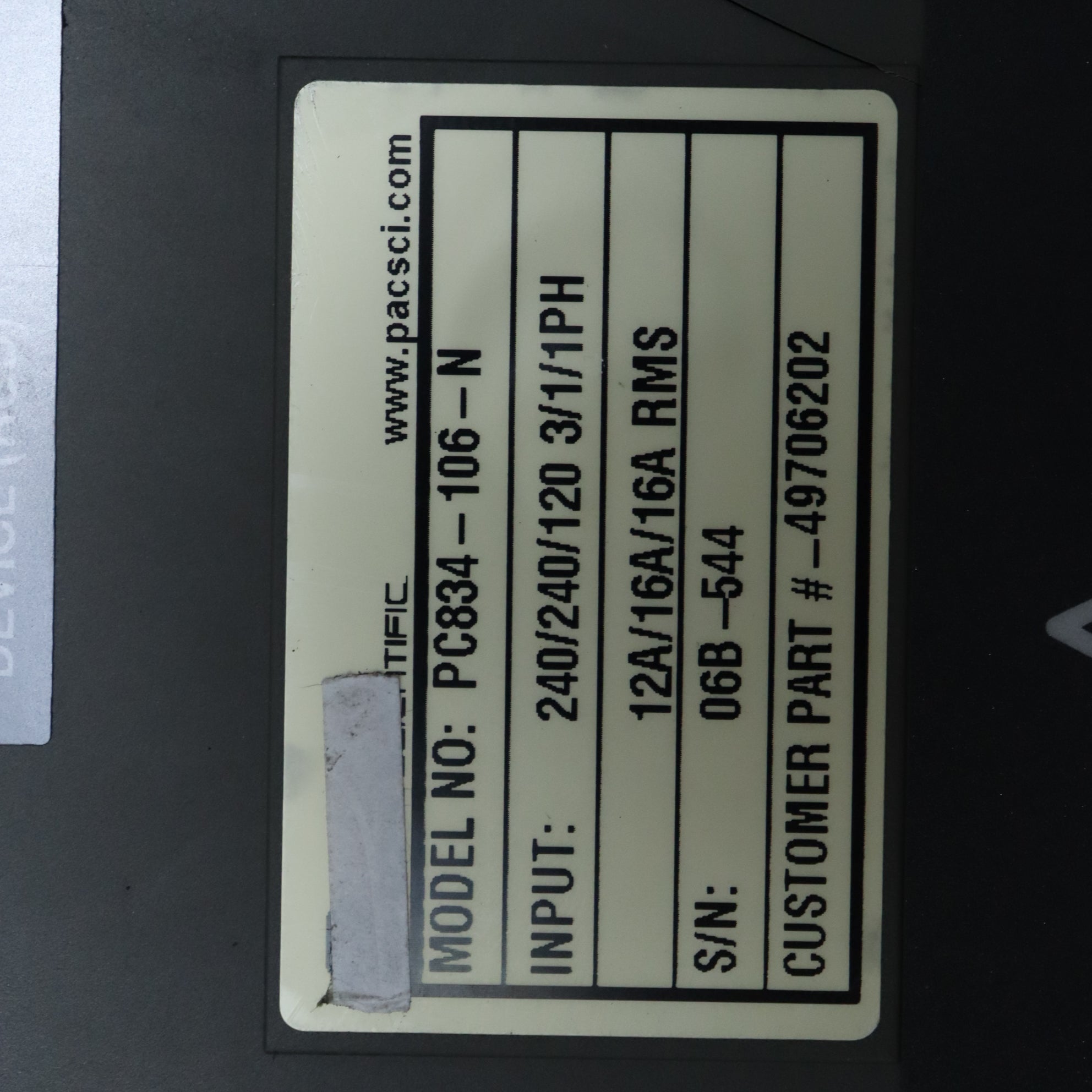 PACIFIC SCIENTIFIC PC834-106-N驅動程式