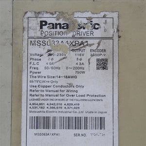 Panasonic MSS083A1XPA1 Position Driver