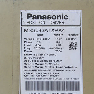 Panasonic MSS083A1XPA4 Position Driver