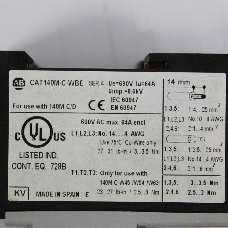 Allen Bradley 140M-C-WBE 斷路器