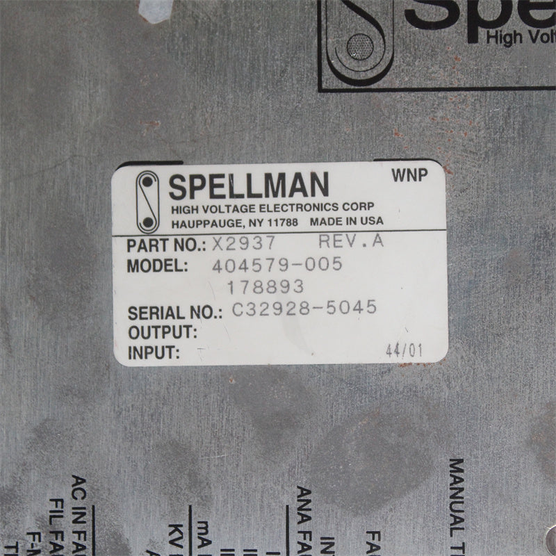 Spellman X2937 電源