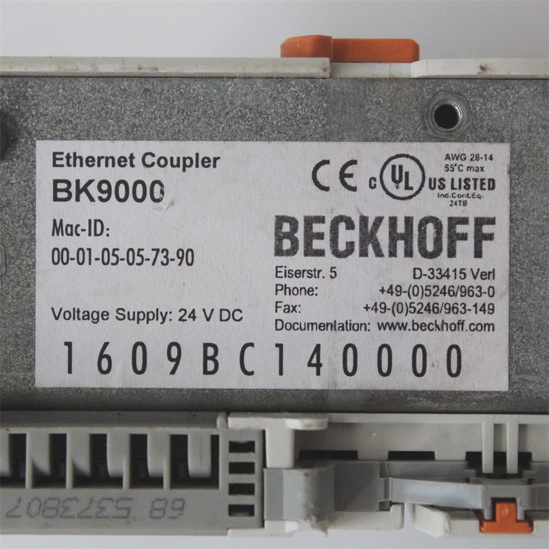 Beckhoff BK9000 乙太網路 TCP/IP 匯流排耦合器