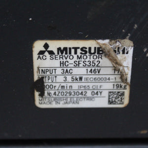 Mitsubishi HC-SFS352 AC Servo Motor 3.5kW 146V
