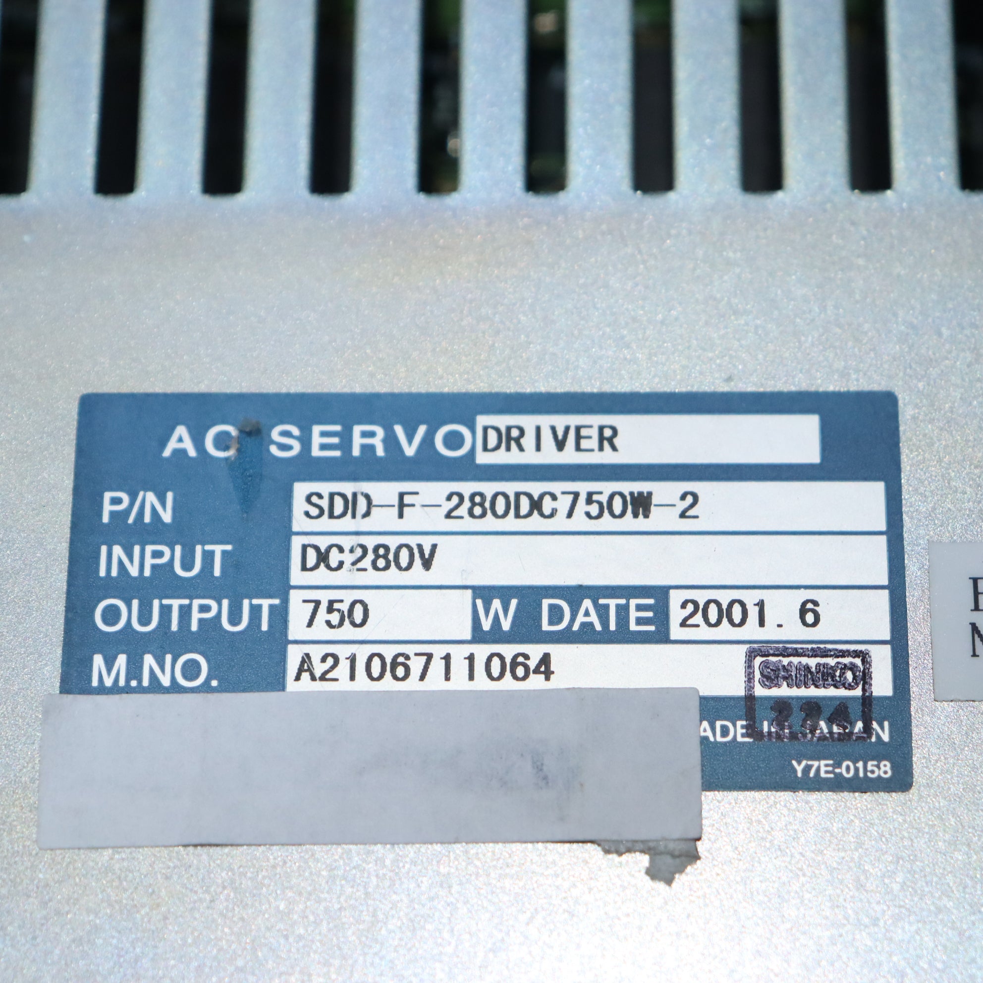 Shinko SDD-F-280DC750W-2驅動器