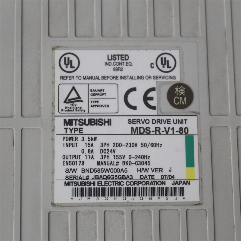 MITSUBISHI MDS-R-V1-80 Servo Driver - Rockss Automation