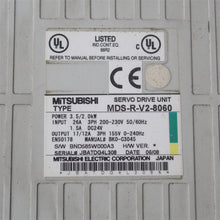 將圖片載入圖庫檢視器 MITSUBISHI MDS-R-V2-8060 Servo Driver