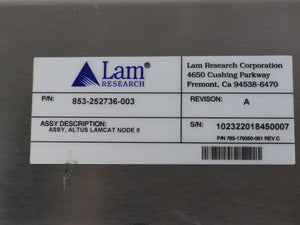 LAM Research 853-252736-003 Semiconductor Accessory