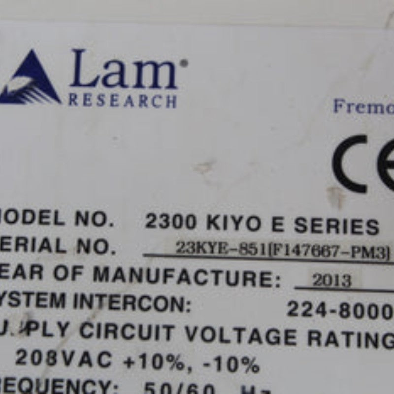 Lam Research 2300KIYO E SERIES 853-044013-334 Controller