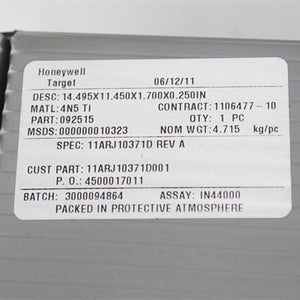 Honeywell 0190-20139/D Sputtering coating tray