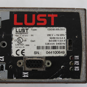 Lust CDD32.003.C2.0 Servo Drive Input 230V