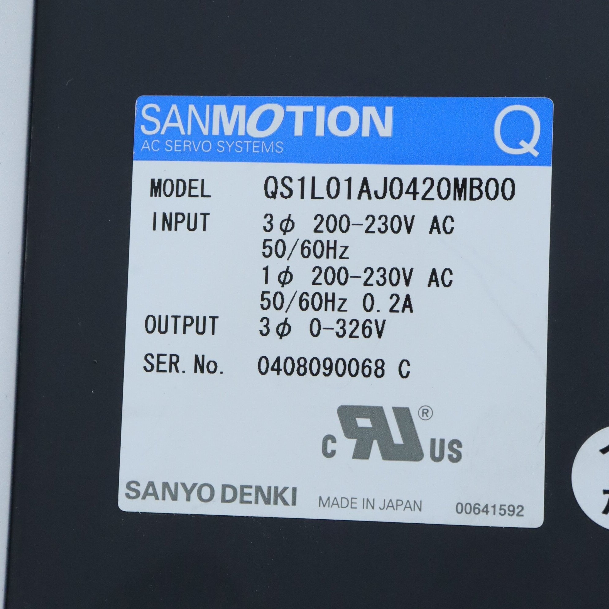 三洋QS1L01AJ0420MB00伺服驅動器
