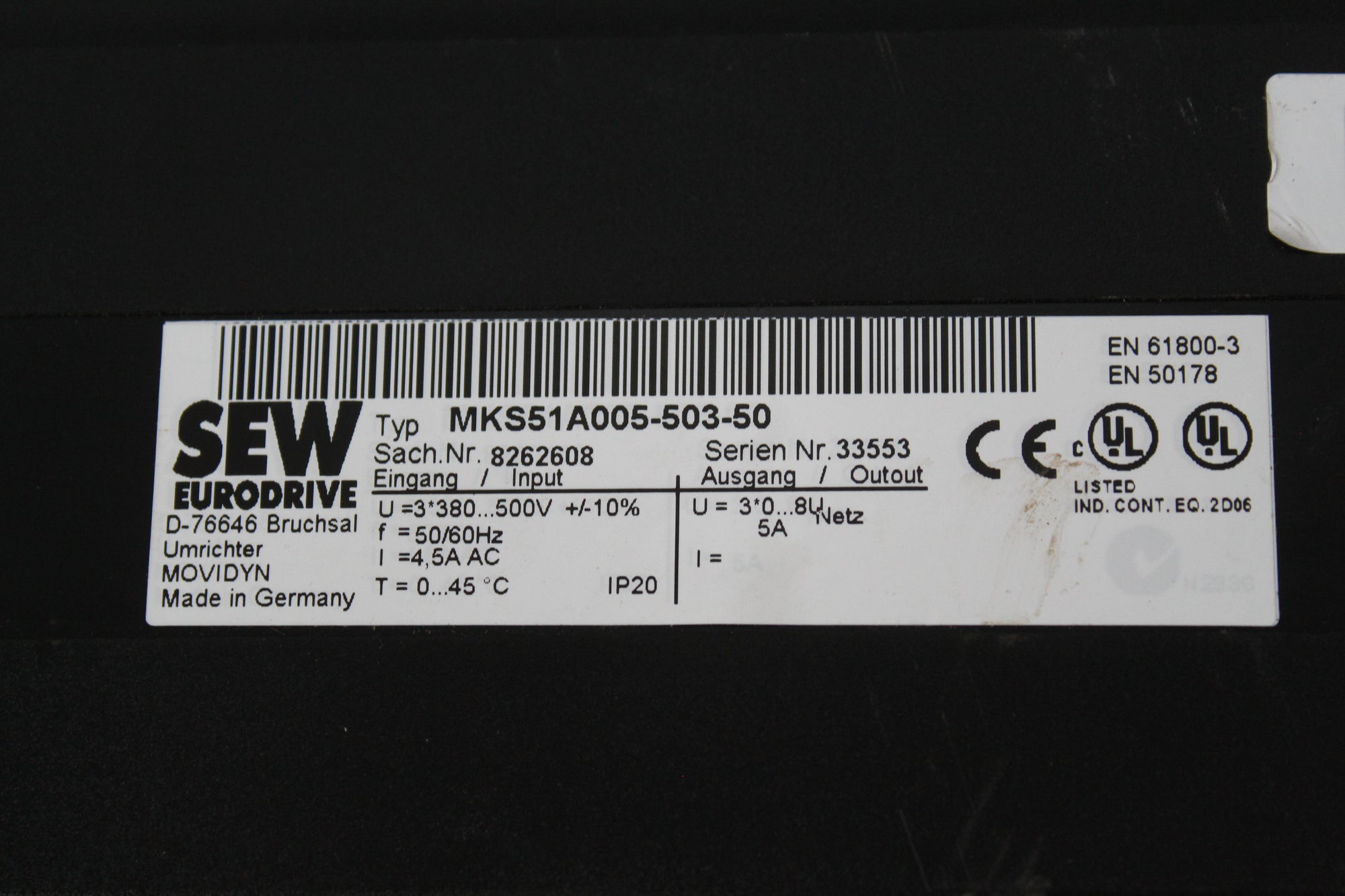 SEW MKS51A005-503-50變頻器