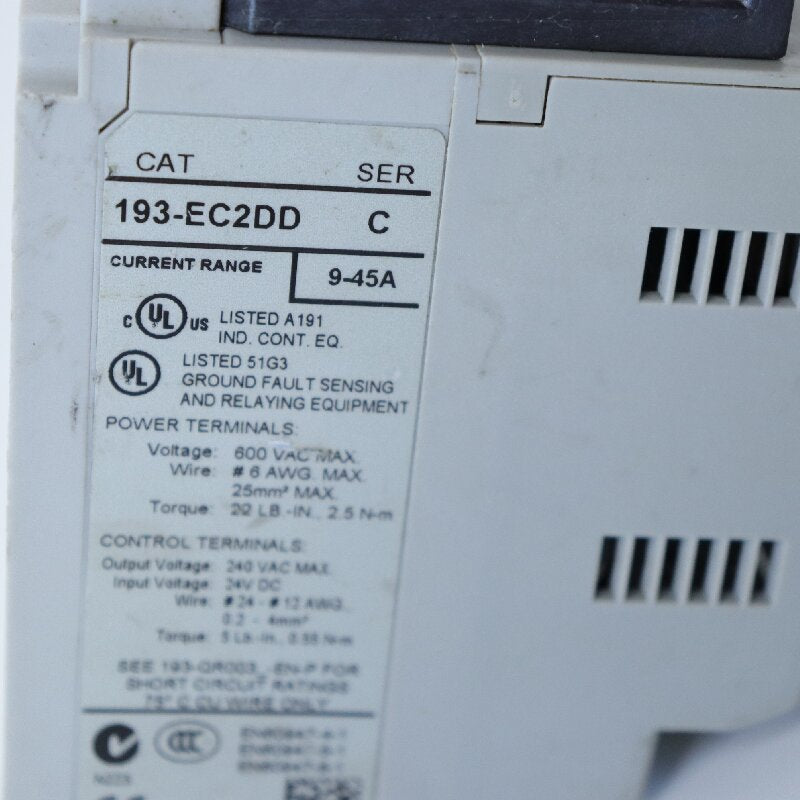 Allen Bradley 193-EC2DD 過載繼電器 全新
