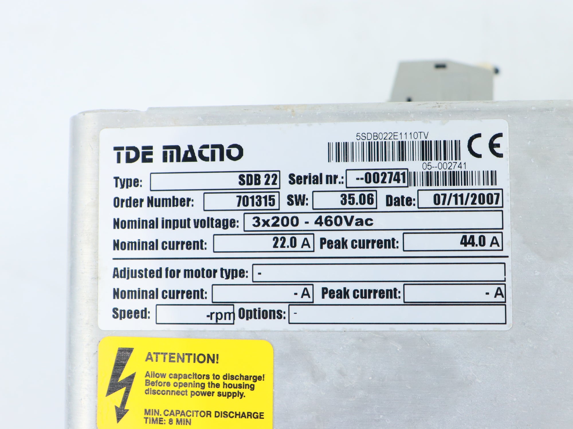 TDE MACNO SDB22 控制器