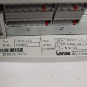 Lenze EVS9322-ES Servo Drive Input 400/480V