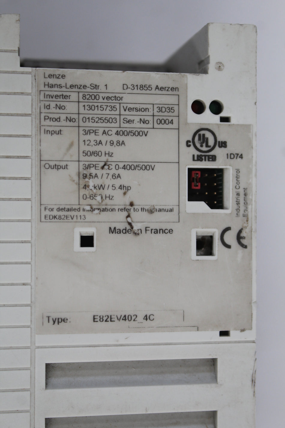 Lenze E82EV402_4C E82EV4024C 8200向量變頻器