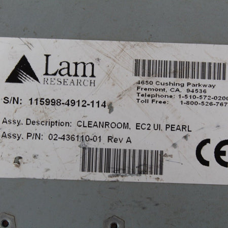 Lam Research BPC-1703 27-319917-00 02-436110-01 Touch Panel - Rockss Automation