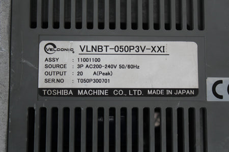 Velconic VLNBT-050P3V-XXI Servo Driver - Rockss Automation