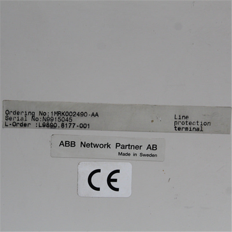 ABB 1MRK002490-AA繼電器保護裝置