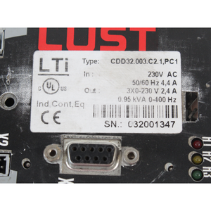 Lust CDD32.003.C2.1.PC1 Servo Drive Input 230VAC