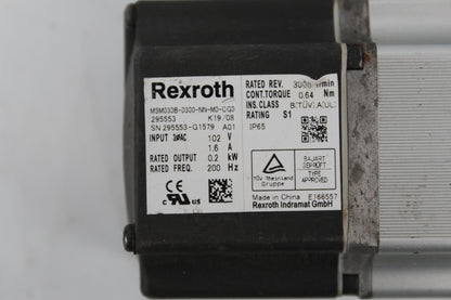 Rexroth Indramat Servo Motor MSM030B-0300-NN-M0-CG0