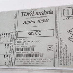 TDK-Lambda CA400 5B 15C 15/15E Alpha 400W P/N：H47006 Power Supply
