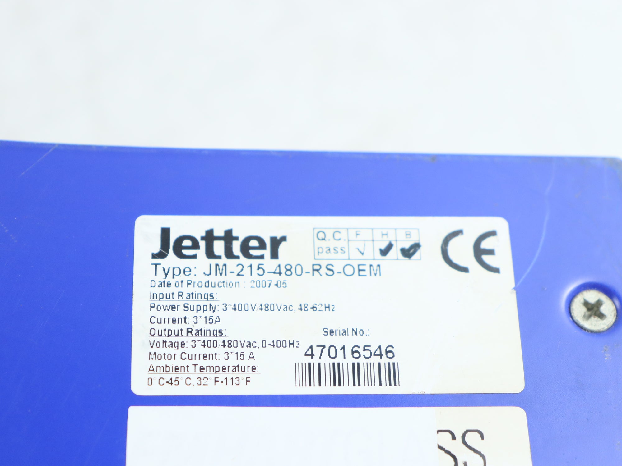 Jetter JM-215-480-RS-OEM伺服驅動器