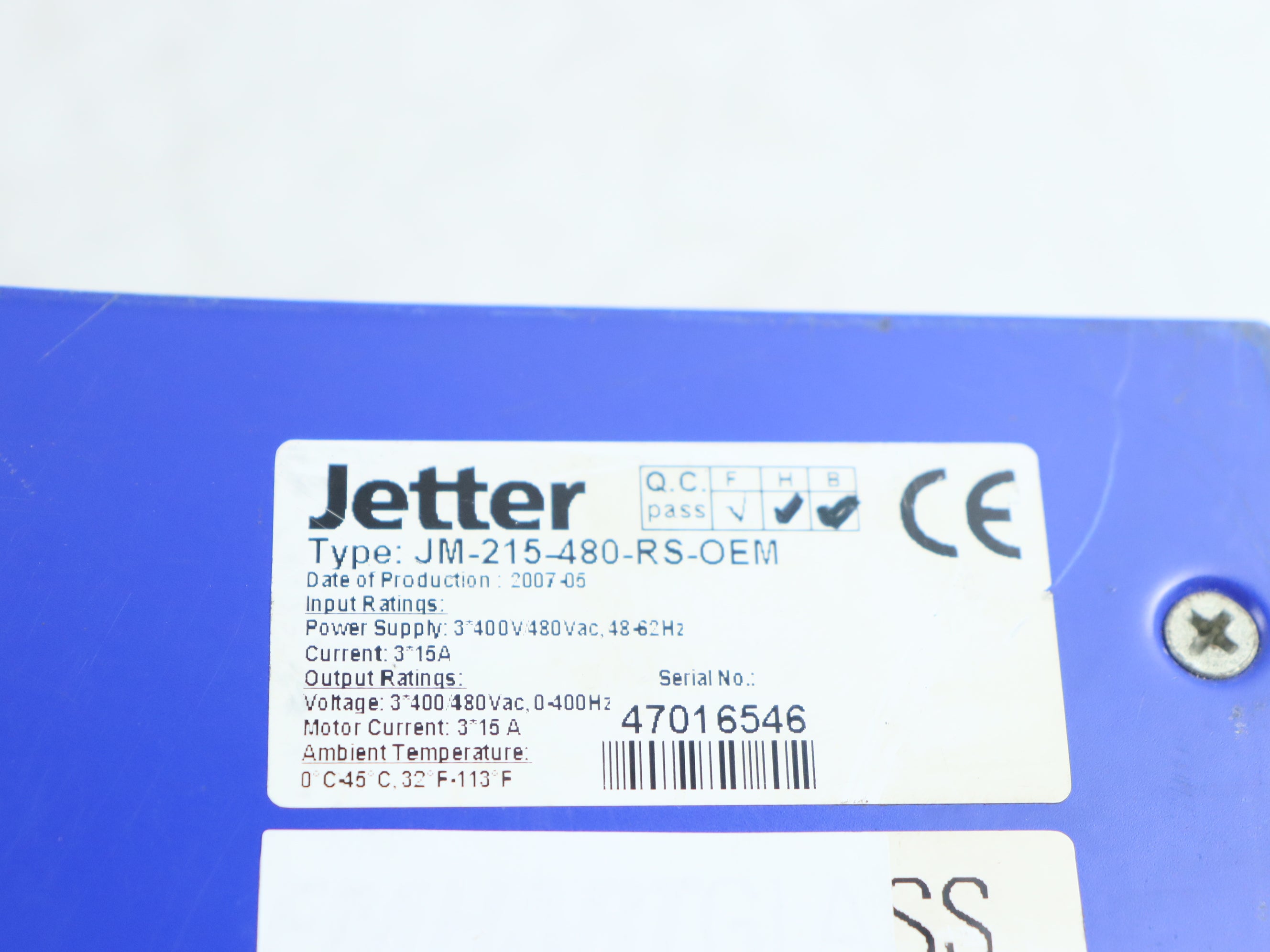 Jetter JM-215-480-RS-OEM SERVO DRIVER