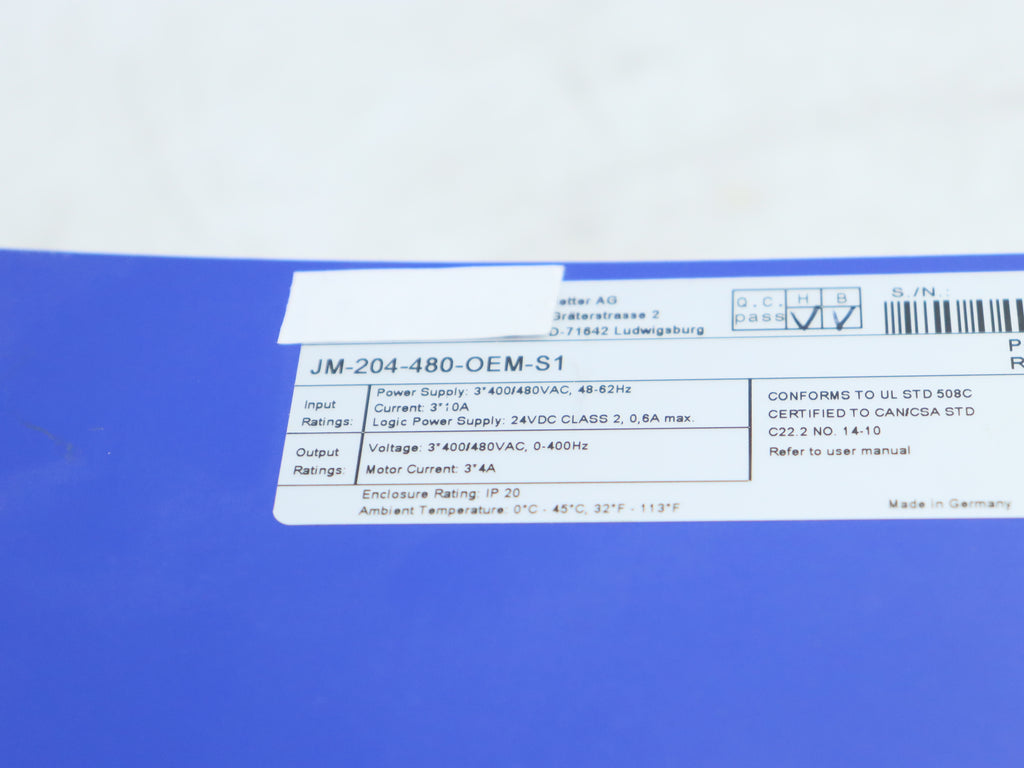 捷特JM-204-480-OEM-S1伺服驅動器