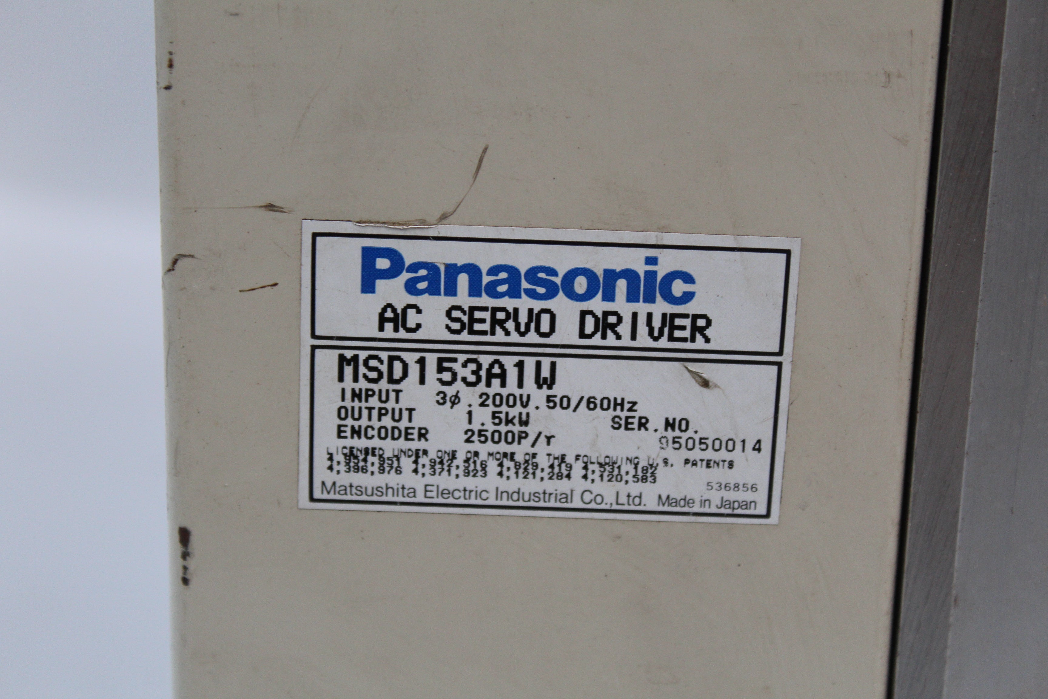 松下MSD153A1W交流伺服驅動器