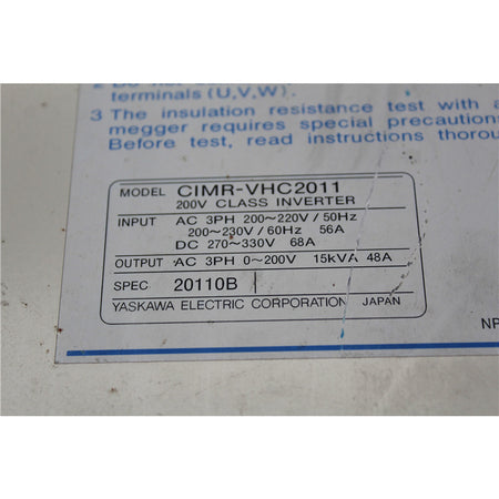 YASKAWA CIMR-VHC2011 driver - Rockss Automation