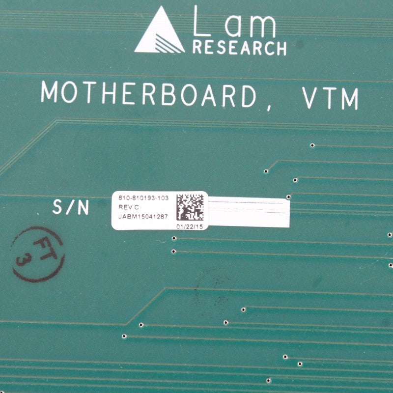 Lam Research 810-810193-103 REV.C Semicondutor Baseboard