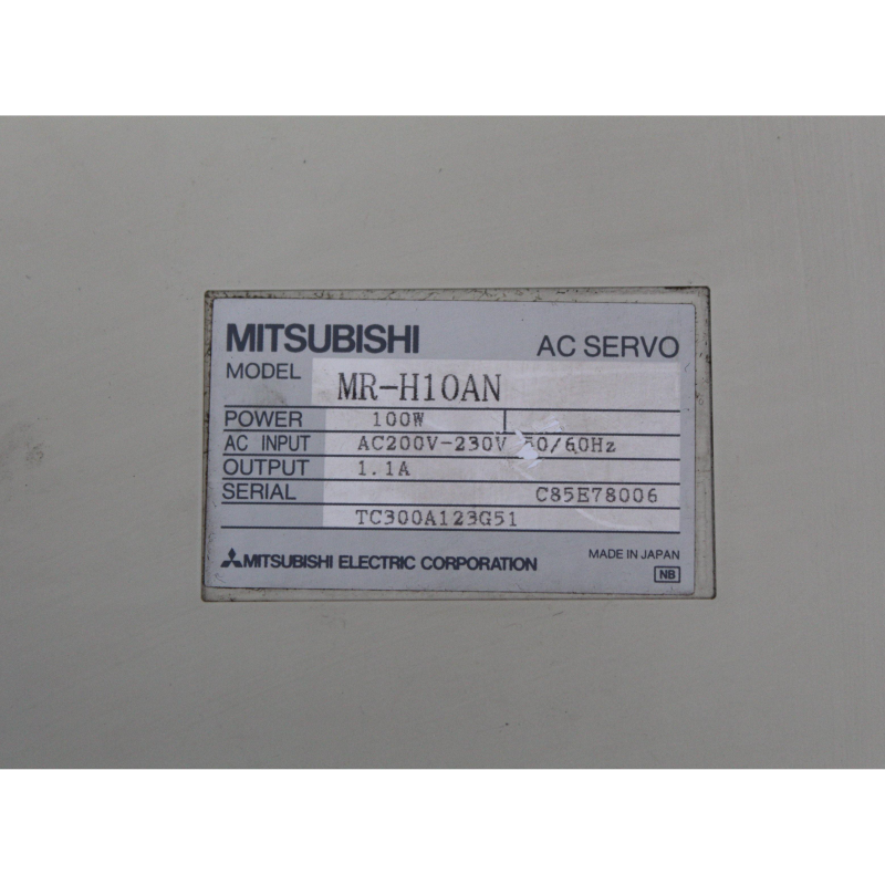 Mitsubishi MR-H10AN AC Servo Drive 100w Input 200-230V