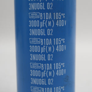 Nippon 3000uF 400V Capacitor